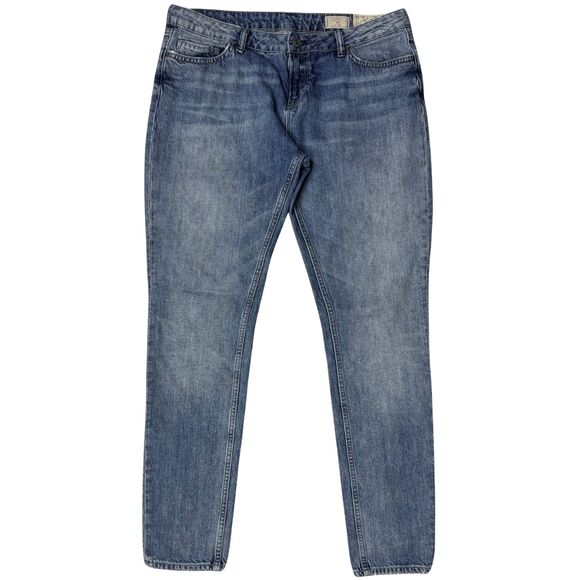 All Saints Jeans Womens Casey Low Rise Straight Fit Sz 33X30 Jeans Faded Frayed - Picture 1 of 9